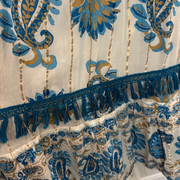 ME 2 MAGIC NWT Blue and White Floral Maxi Dress SIZE XL - Picture 4 of 6